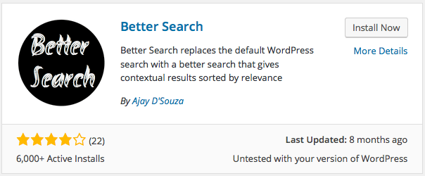 Installing Better Search