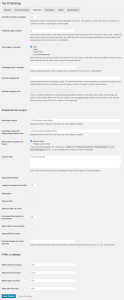 Top 10 - Post list options