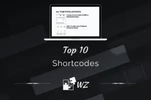 Shortcodes in Top 10 WordPress plugin