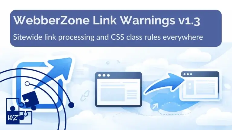 WebberZone Link Warnings v1.3