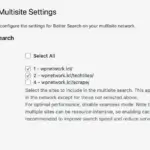 Multisite Search Better-Search-Pro-Multisite-Settings