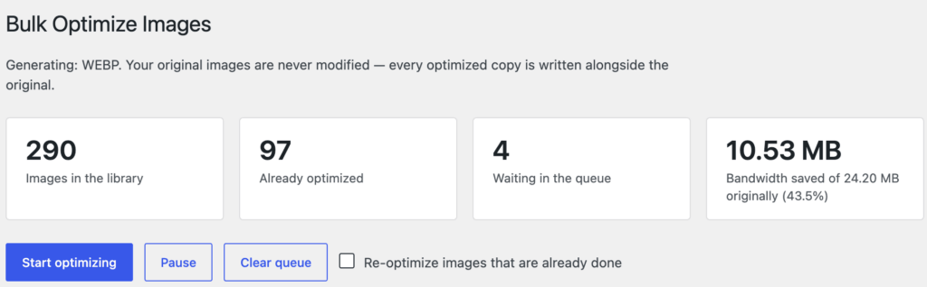 Bulk Optimize Images with WebberZone Image Optimizer